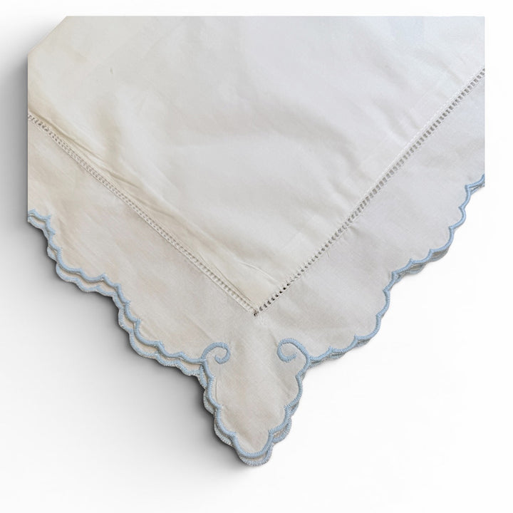 Edward Boutross Pillow - Blue Rosepointe Scallop