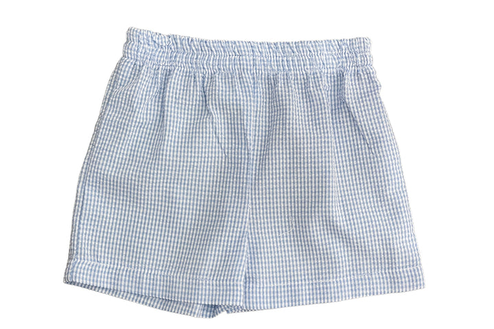 Color Works Blue Boy's Seersucker Shorts - SIze 6