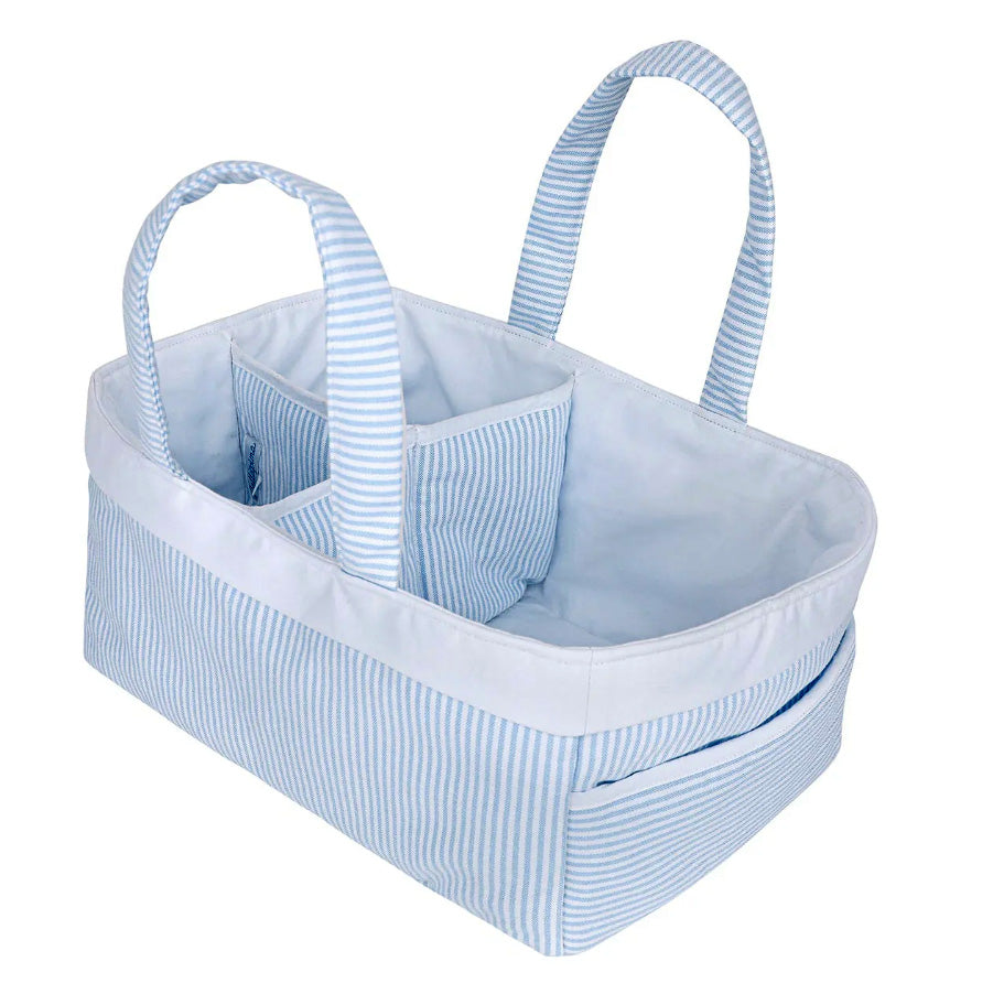 Blue Stripe Diaper Caddy by Nellapima