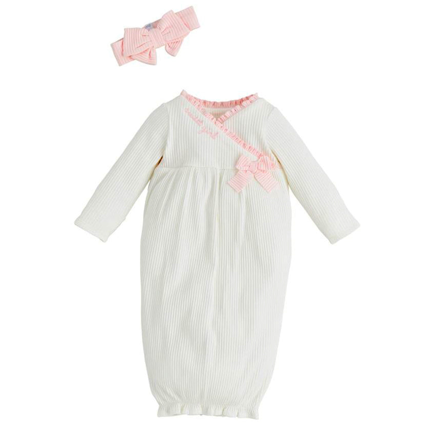 Sweet Girl Gown and Headband Set by Mud Pie