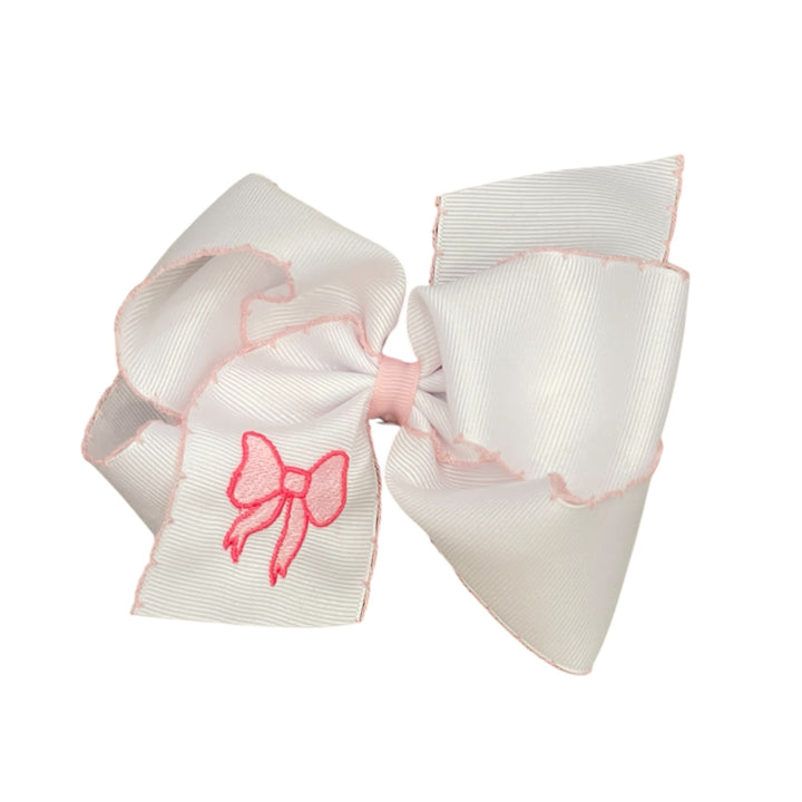 Bow Embroidered on Moonstitch Bow by Wee Ones (2 sizes)