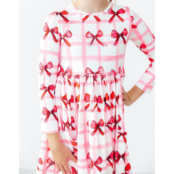 Bow La La Pocket Twirl Dress by Mila & Rose