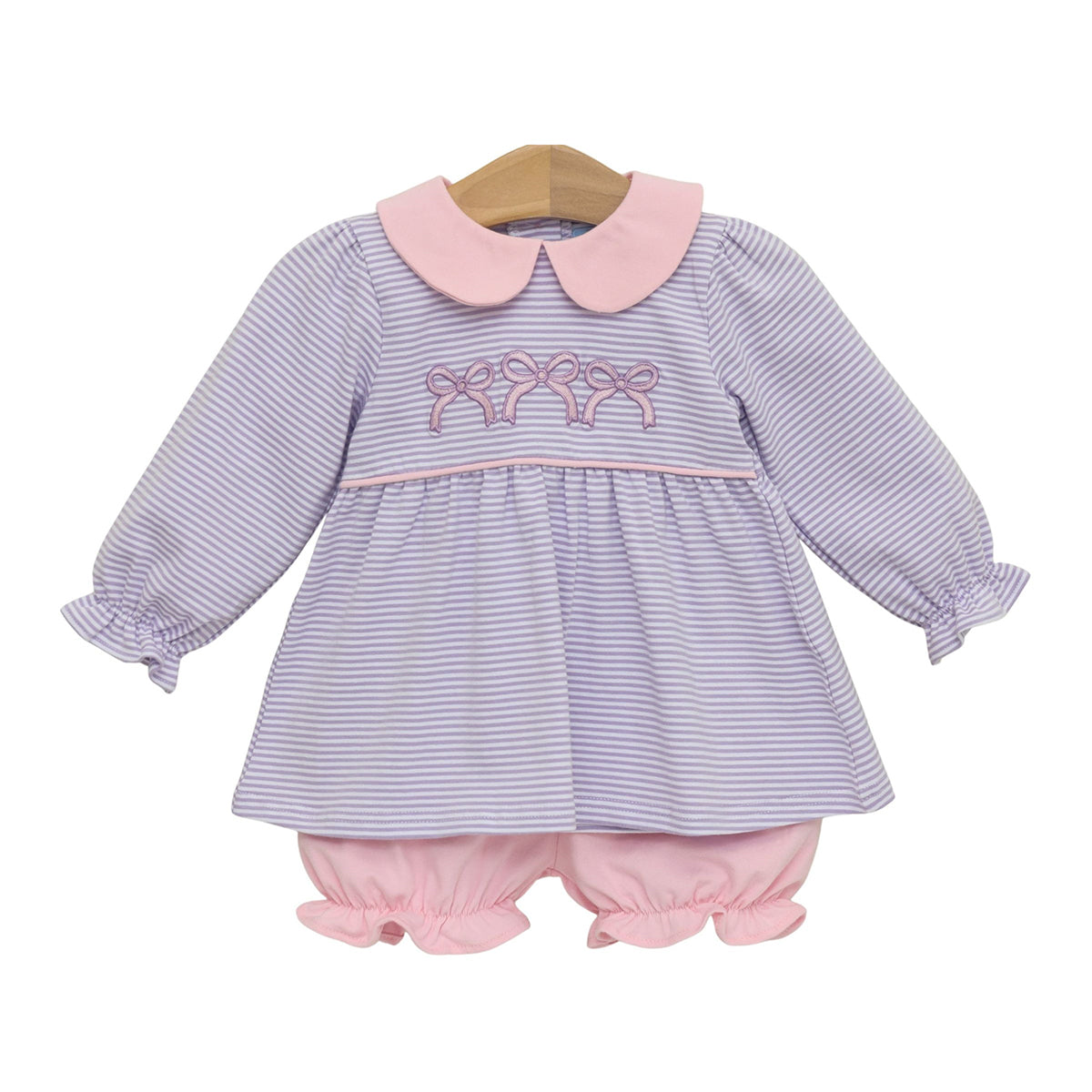Lavender Bows Bloomer Set by Trotter Street Kids