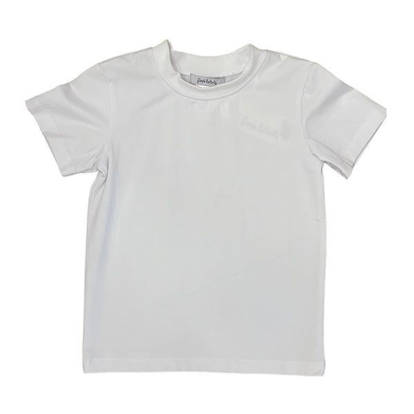 Purple Butterfly Boy's Short-Sleeve White Tee with Free Custom Embroidery