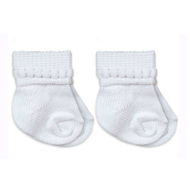 White Jefferies Newborn Bubble Bootie Socks 2-Pack