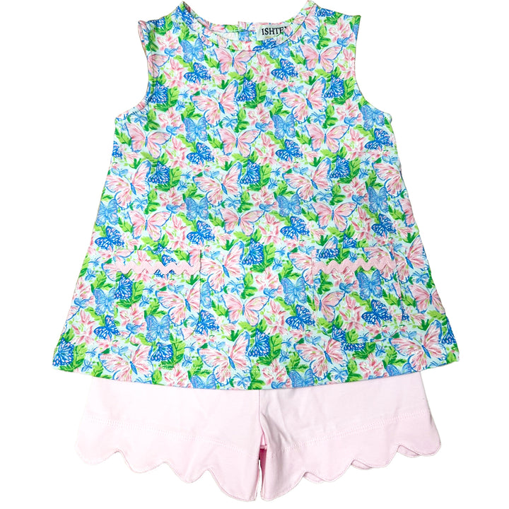 Butterflies Girl's Short Set by Ishtex