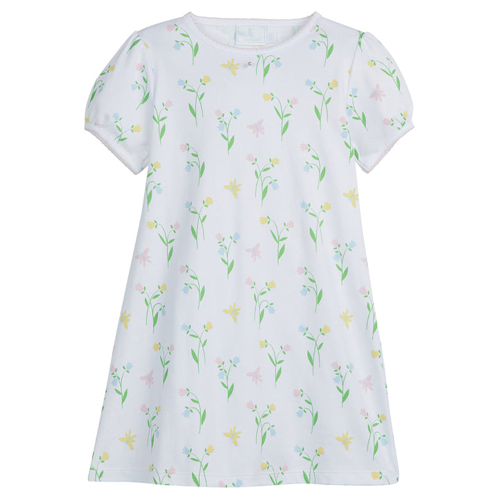 Little English Butterfly Garden T-Shirt Dress