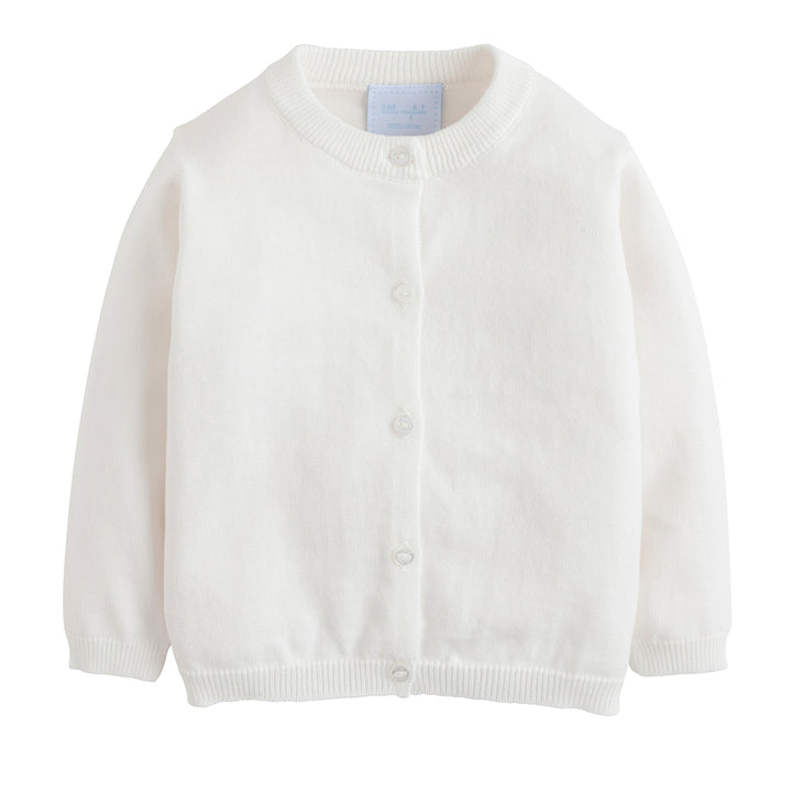 Little English White Cardigan Sweater