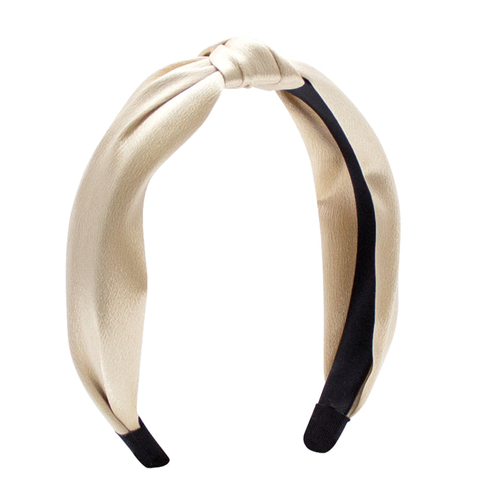 Champagne Satin Wrap Knot Headband by Wee Ones
