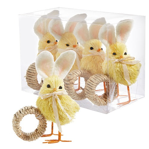 RAZ Chick with Bunny Ears Napkin Rings - Box of 4