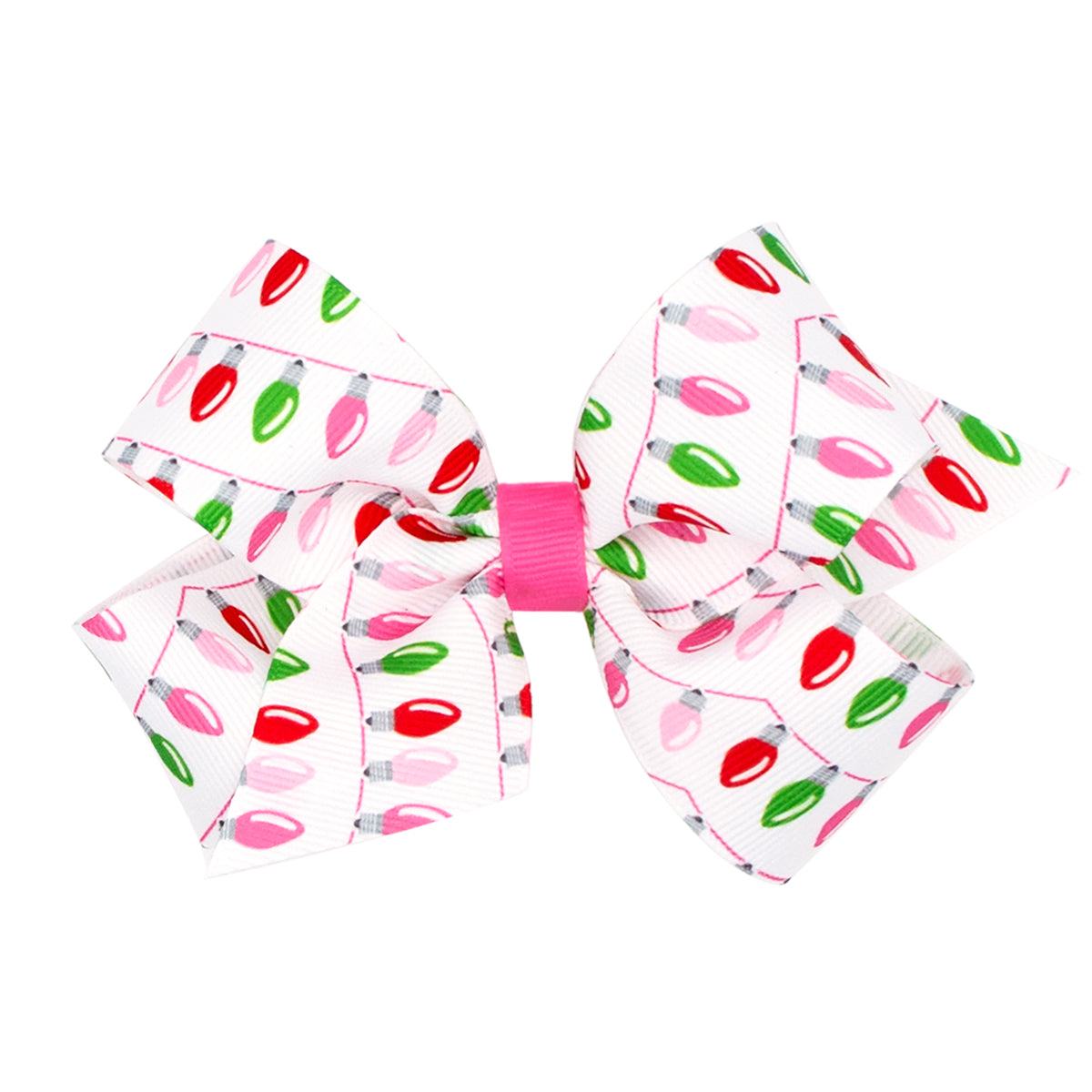 Christmas Lights Print Grosgrain Bow by Wee Ones (2 Sizes)