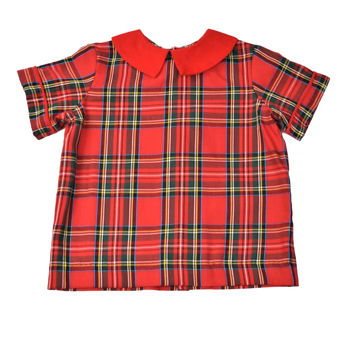 Christmas Plaid Boy's Top by Funtasia