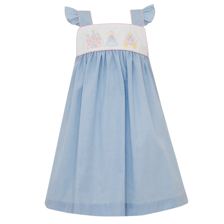 Cinderella Light Blue Microcheck Sundress by Avavini