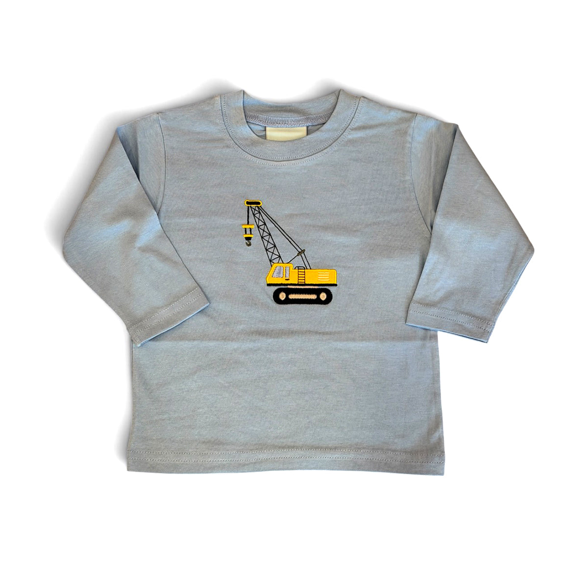 Construction Crane Applique Shirt by The Smiley Crab
