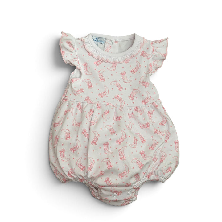 Pink Cowboy Boots Bubble by Magnolia Baby