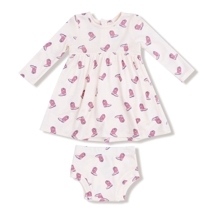 Petite Cowgirl Boots Dress & Bloomer Set by Angel Dear