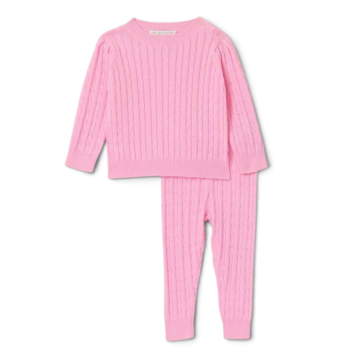 Crawford Cable Knit Set in Pier Party Pink by The Beaufort Bonnet Company