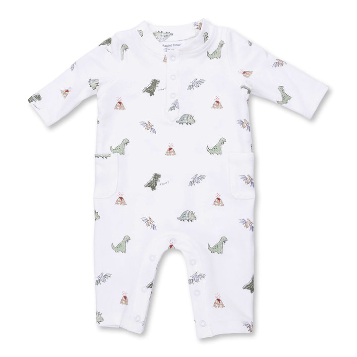 Dinosaurs French Terry Romper by Angel Dear