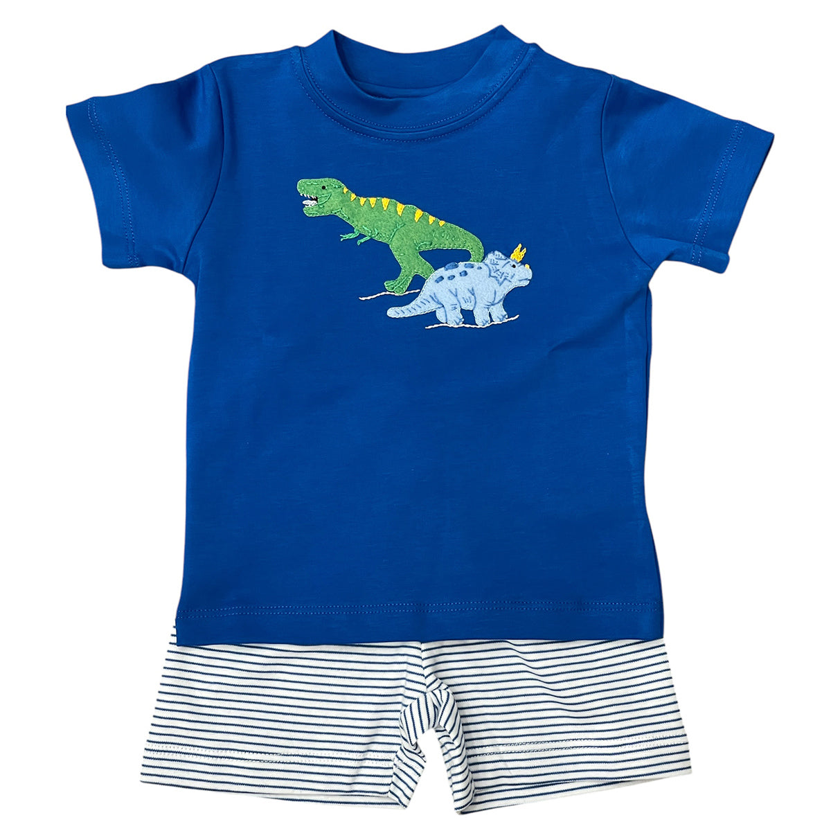 Dinosaurs Applique Short Set by Squiggles