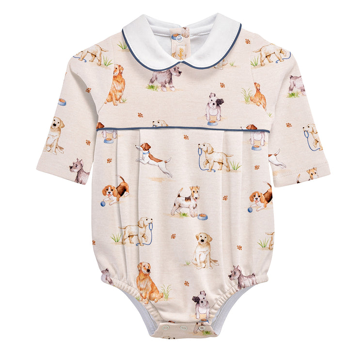 Dog Days Printed Bubble with Collar by Baby Club Chic
