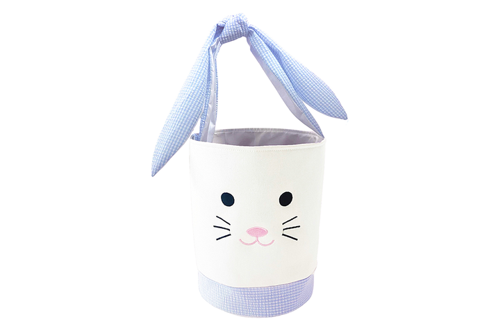 Canvas Easter Bunny Basket - Blue