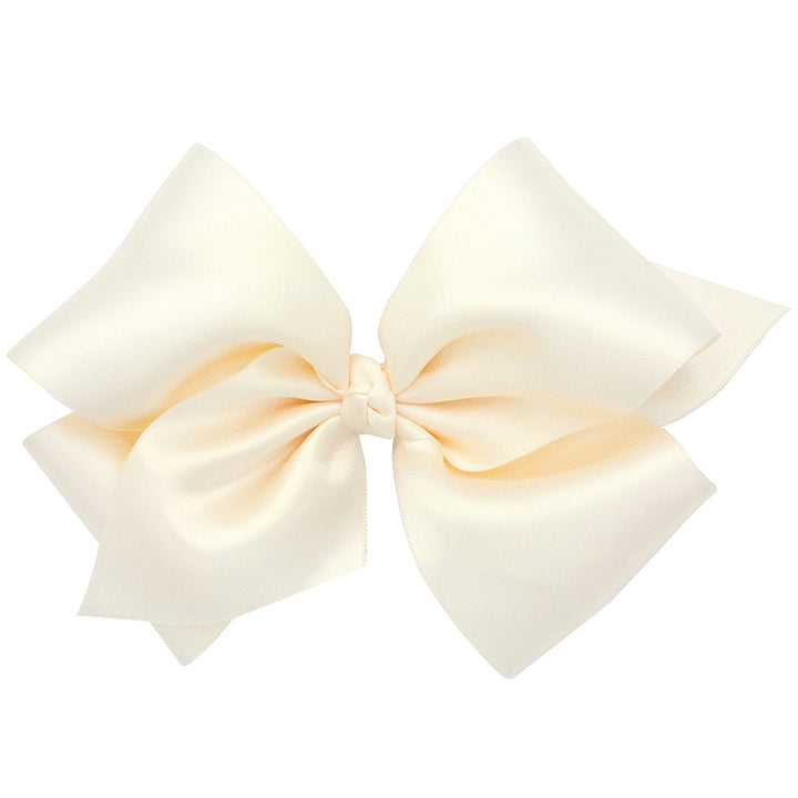 Ecru French Classic Satin Bow by Wee Ones (2 Sizes)