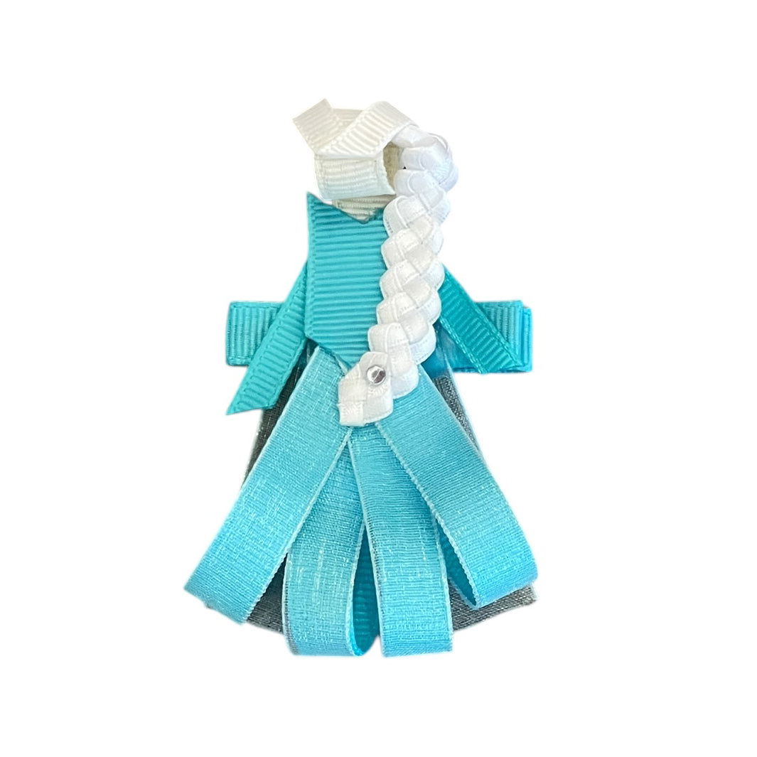 Aqua / White Princess (Elsa) Sculpture Bow by Beyond Creations