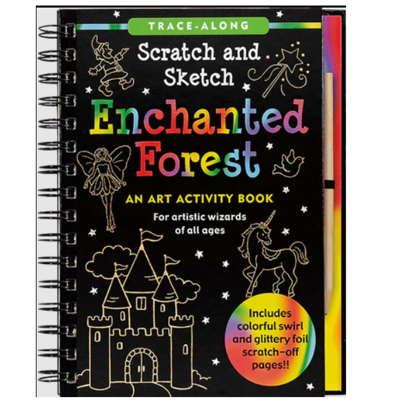 Scratch & Sketch Art Activity Book - Enchanted Forest