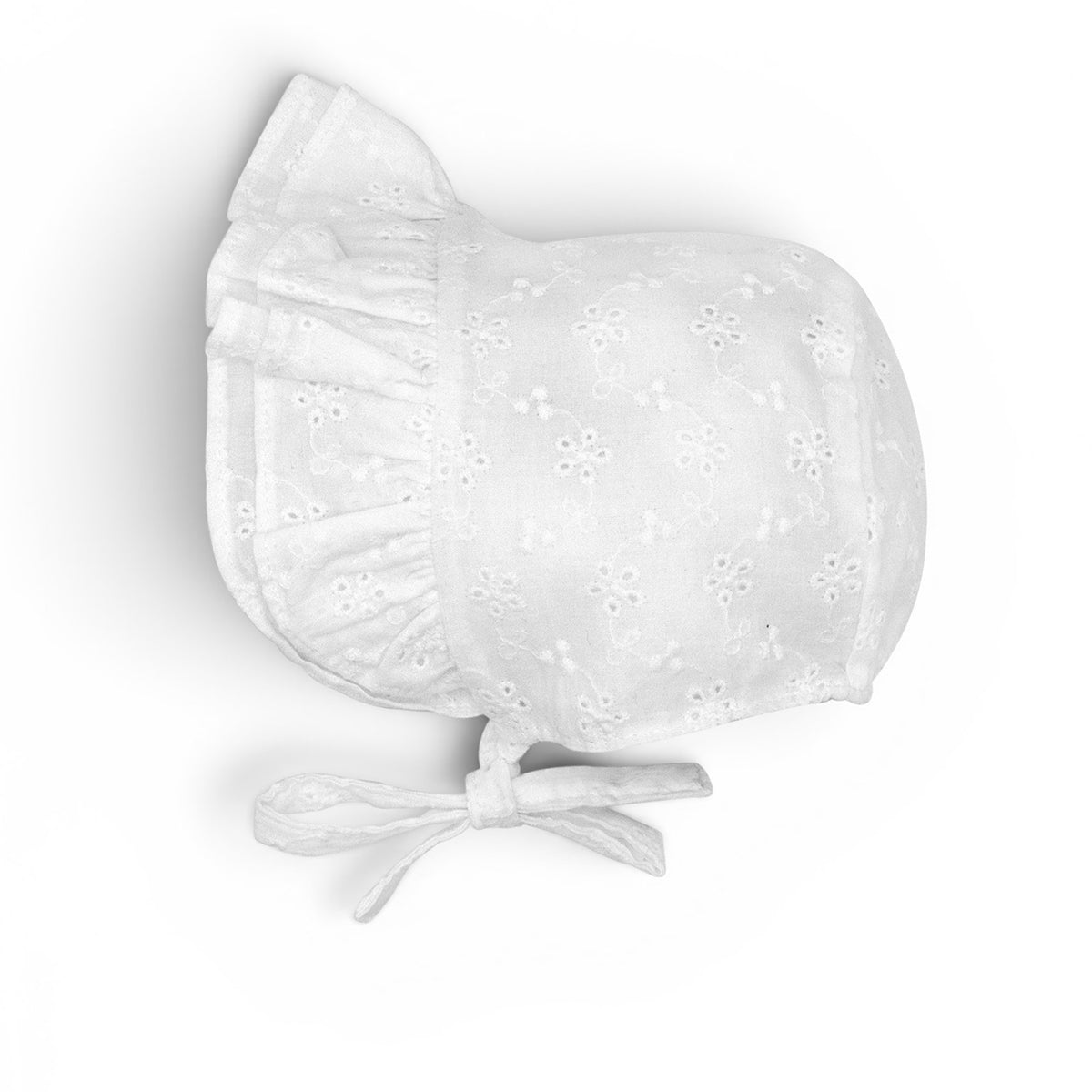 White Eyelet Bonnet by Wee Ones