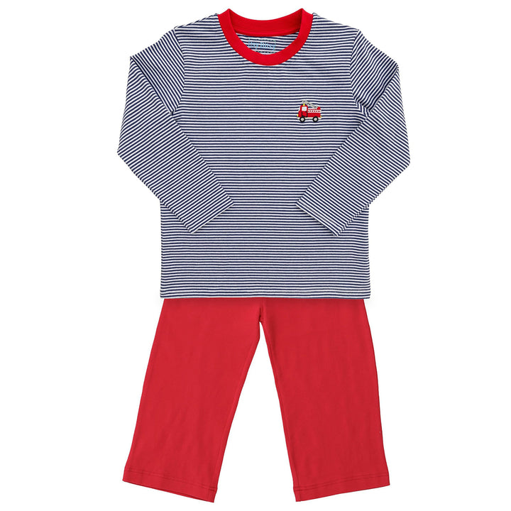 Firetruck Pants Set by Itsy Bitsy