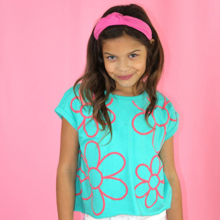 Flowers Puff Print Sleeveless Shirt by Sweet Soul