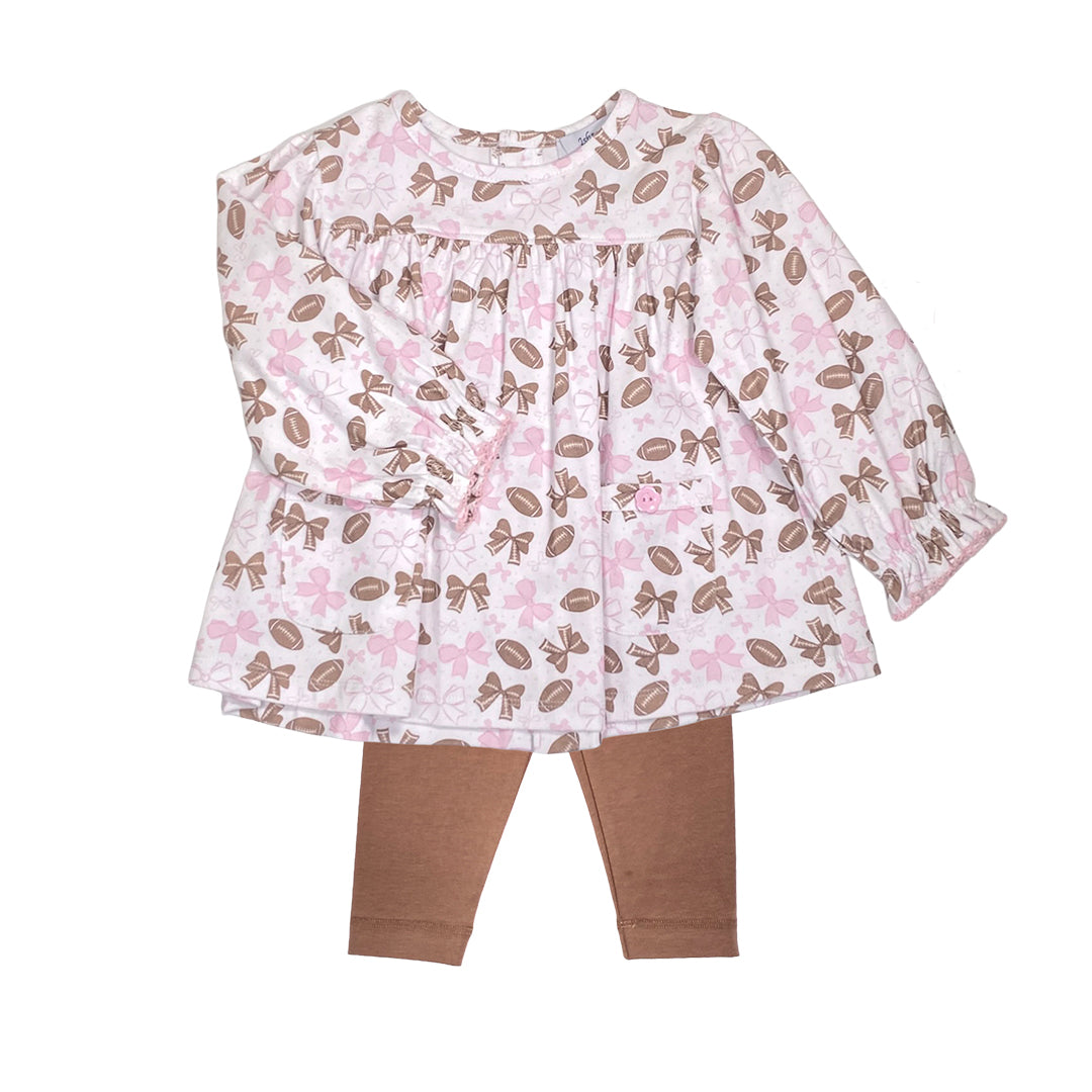 Footballs and Bows Infant's Leggings Set by Ishtex