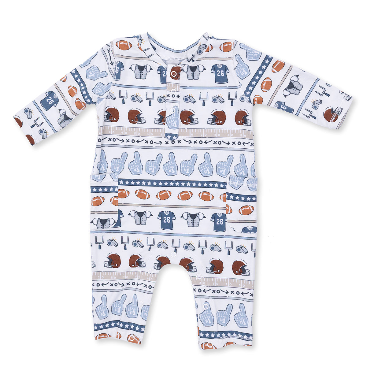 Football Stripe Romper by Angel Dear