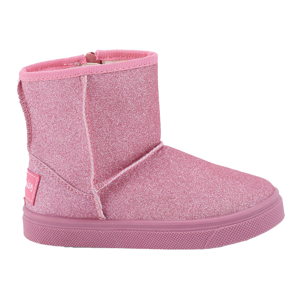 Pink Glitter Frost Boot by Oomphies