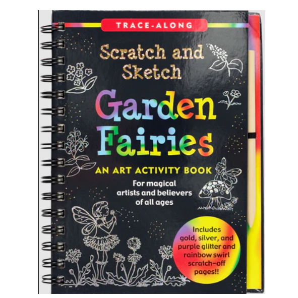 Scratch & Sketch Art Activity Book - Garden Fairies