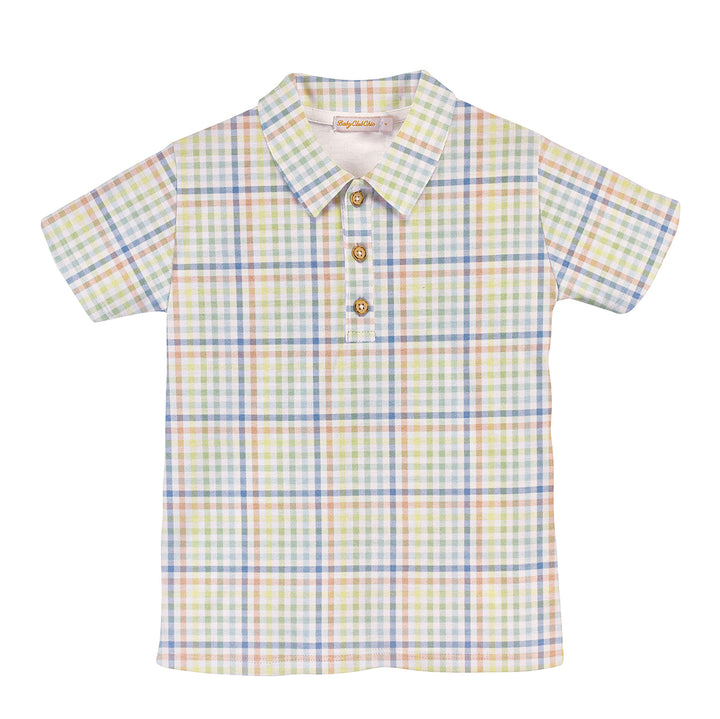 Gingham Adventure Shirt with Collar by Baby Club Chic