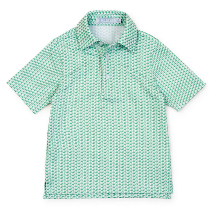 Golf Tourney Classic Green Boy's Performance Polo by Lila & Hayes Sport