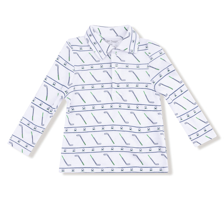 Golf Club Long-Sleeve Polo by Angel Dear
