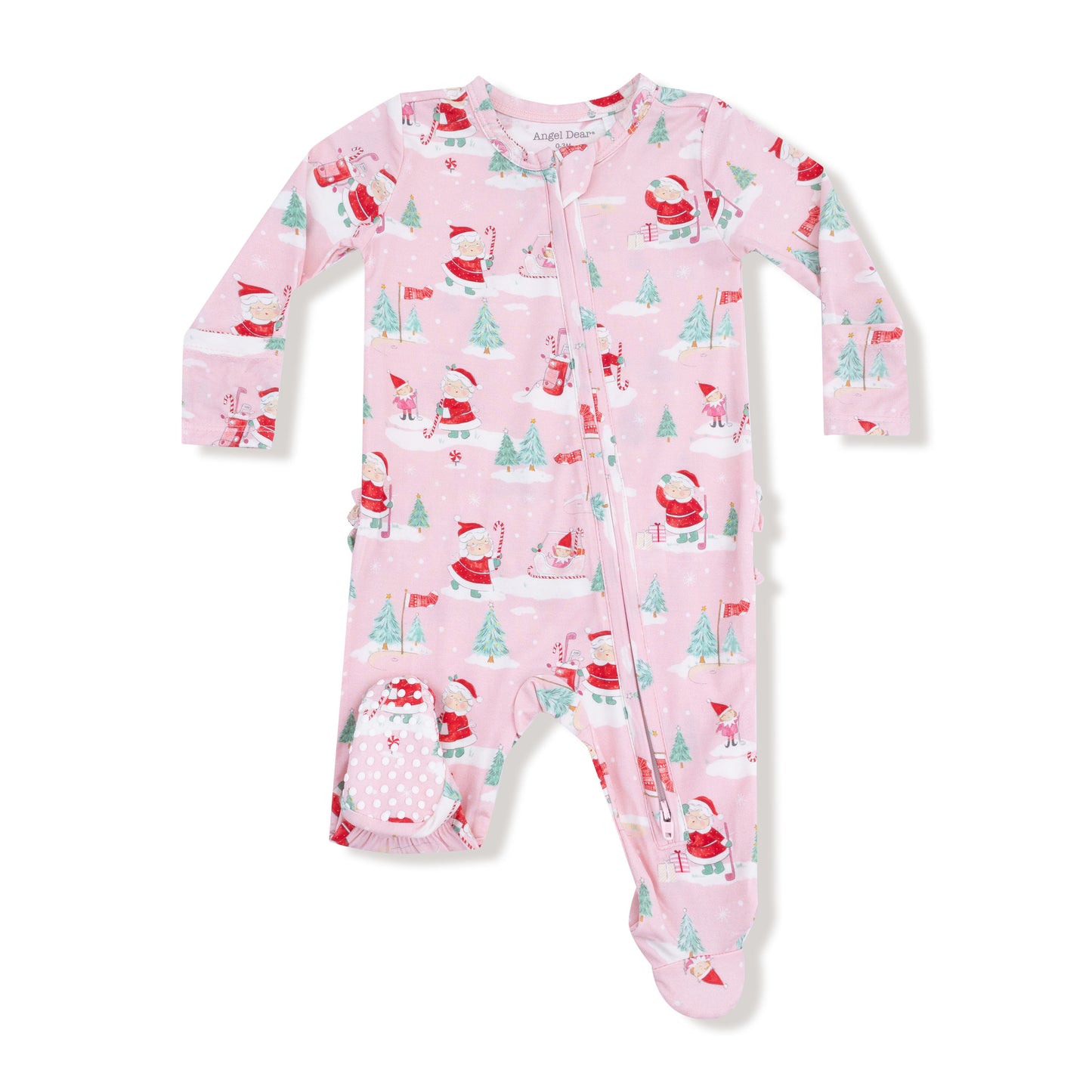 Golfing Mrs. Claus and Elves Zipper Footie by Angel Dear