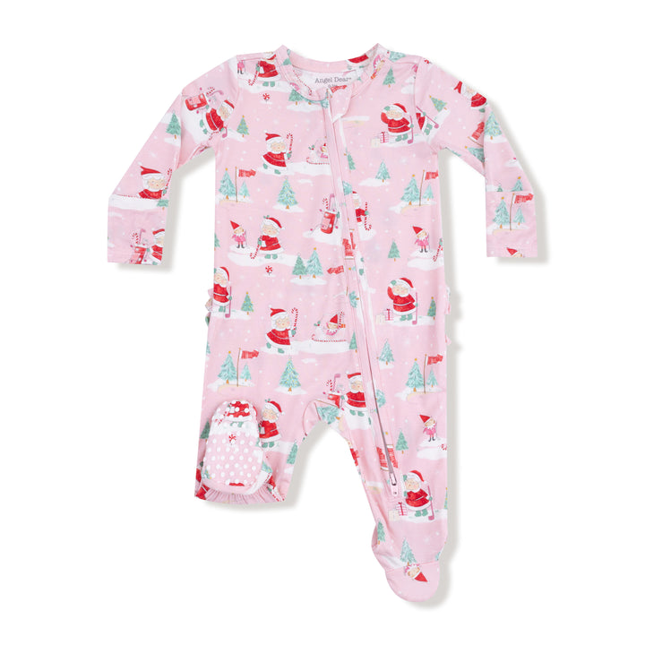 Golfing Mrs. Claus and Elves Zipper Footie by Angel Dear