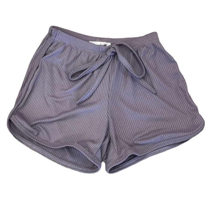 Area Code 407 Grape Ribbed Athletic Shorts