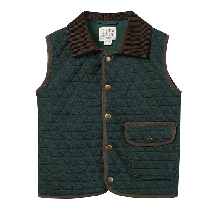 Green Fisher Padded Vest by Me & Henry