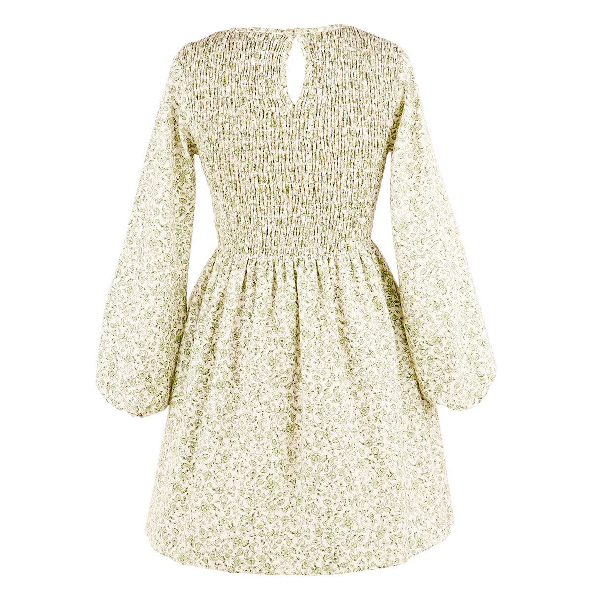 Green Sophie Shirred Dress by Gabby