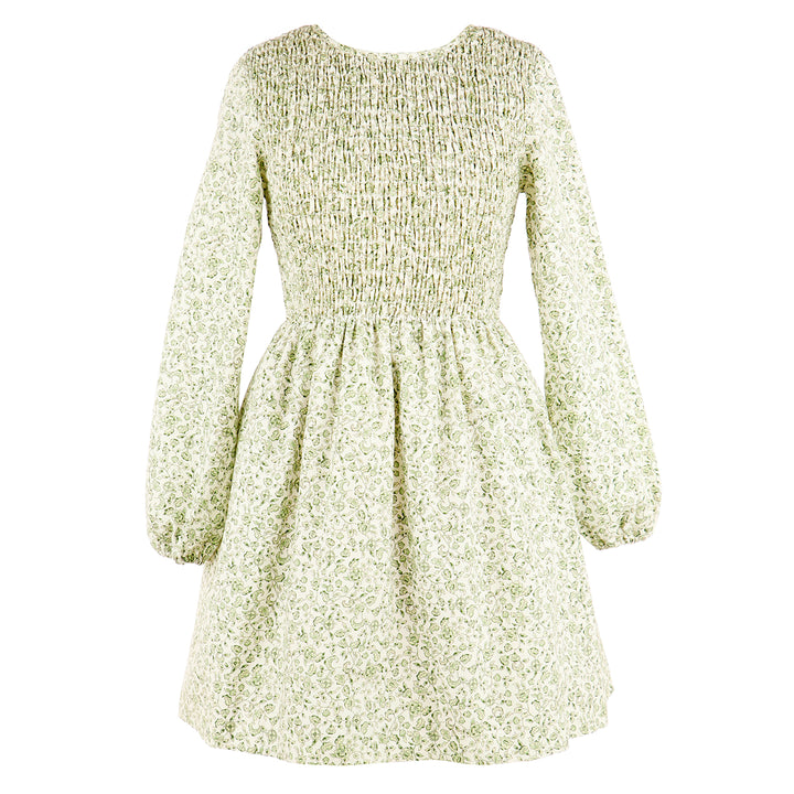 Green Sophie Shirred Dress by Gabby