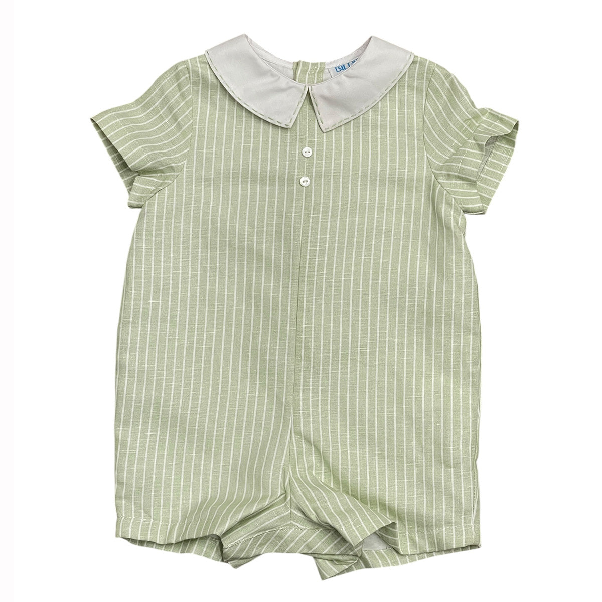 Green Stripe Romper by Luli & Me
