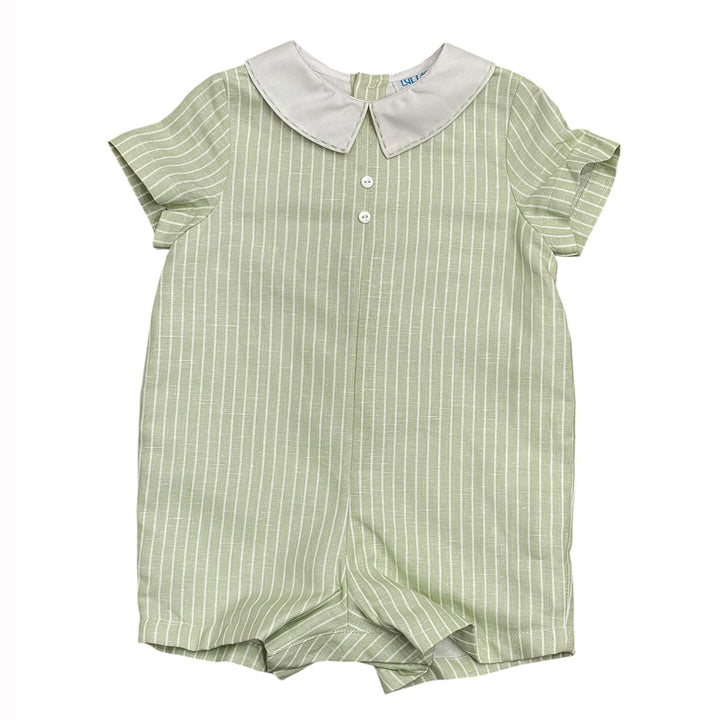 Green Stripe Romper by Luli & Me