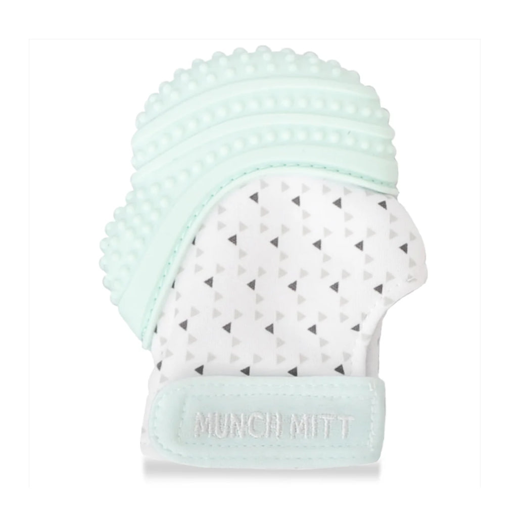Green Triangles Munch Mitt by Malarkey Kids