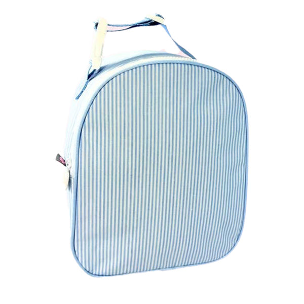 Baby Blue Stripe Glossy Gumdrop Lunch Box by Mint Sweet Little Things