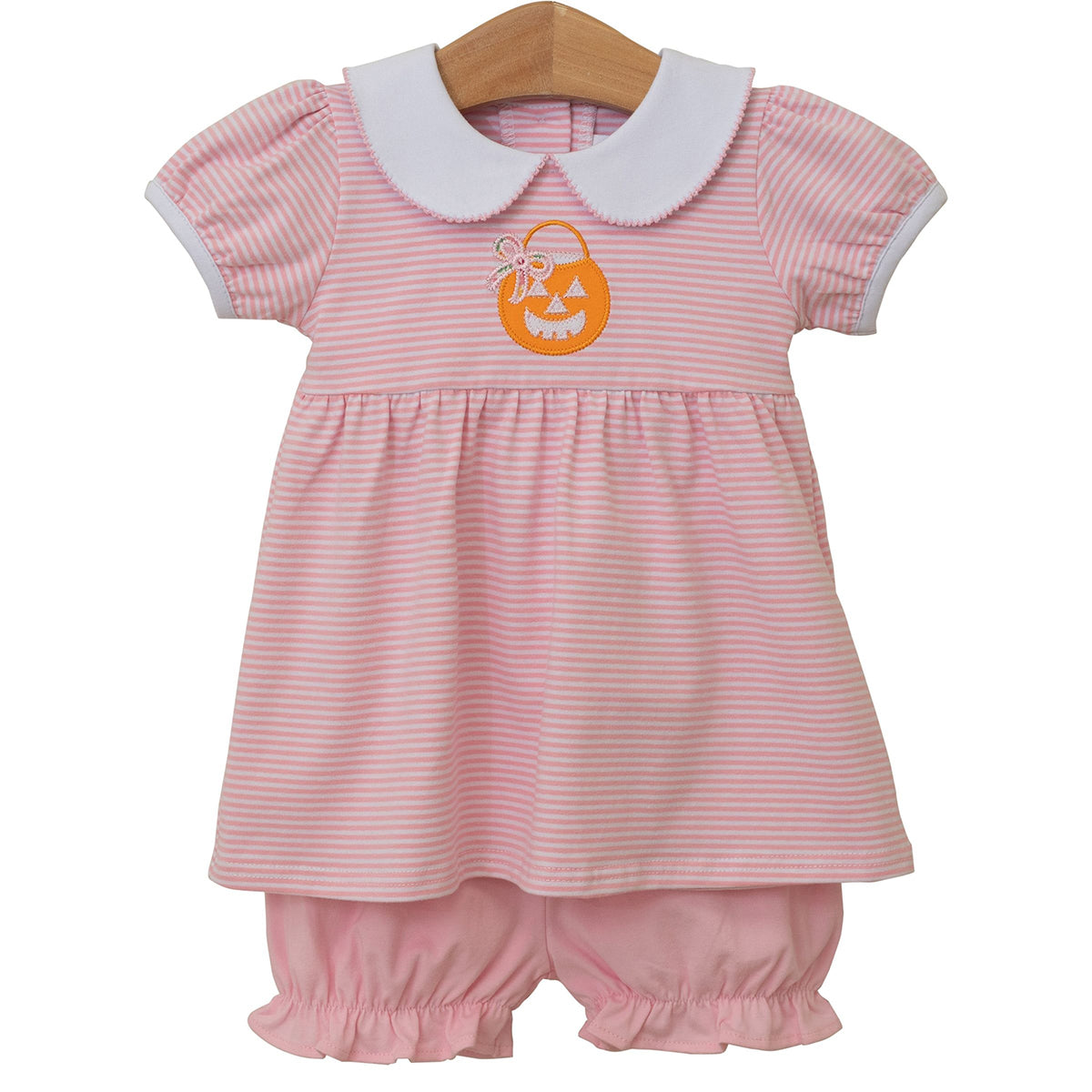 Halloween Jack O' Lantern Bloomer Set by Trotter Street Kids