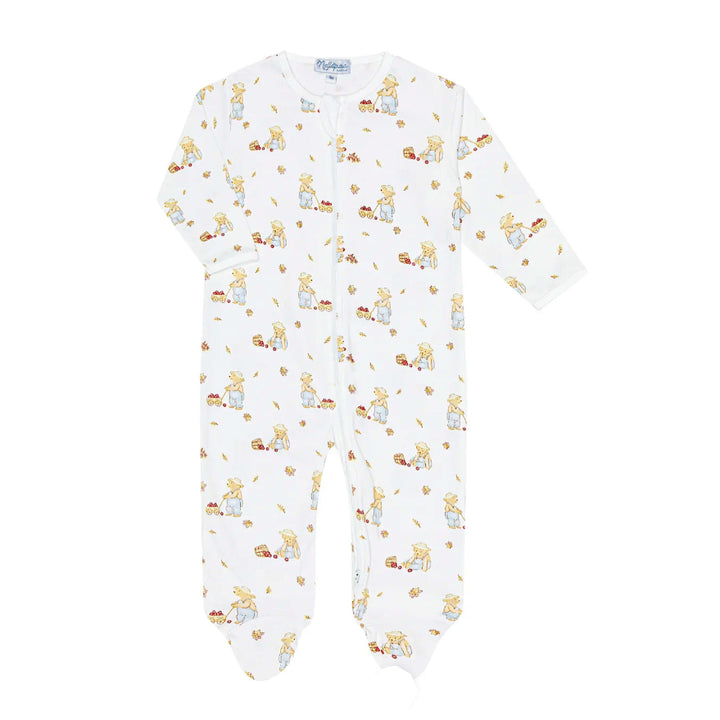 Harvest Time Zipper Footie by Nellapima
